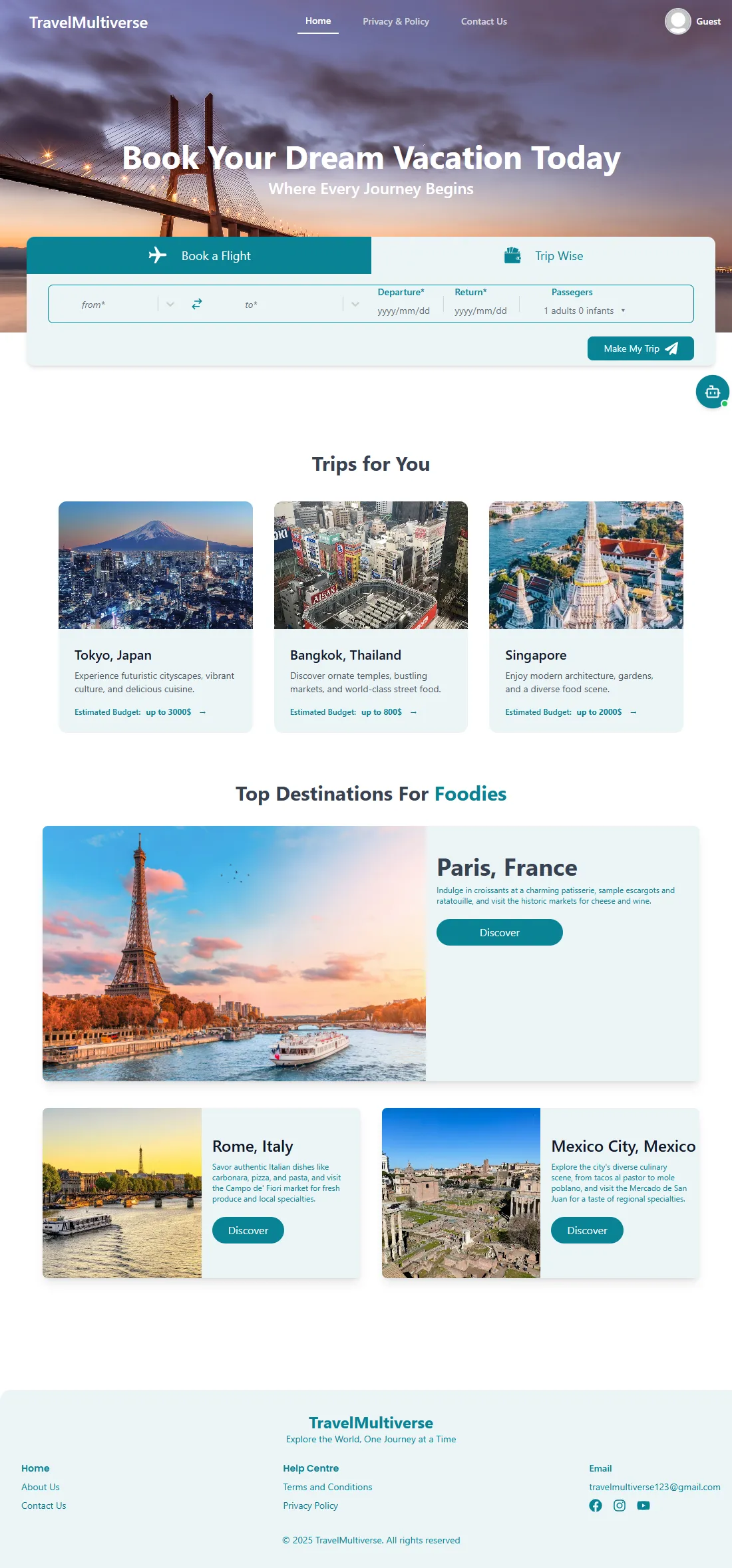 Immersive Travel Experience Platform